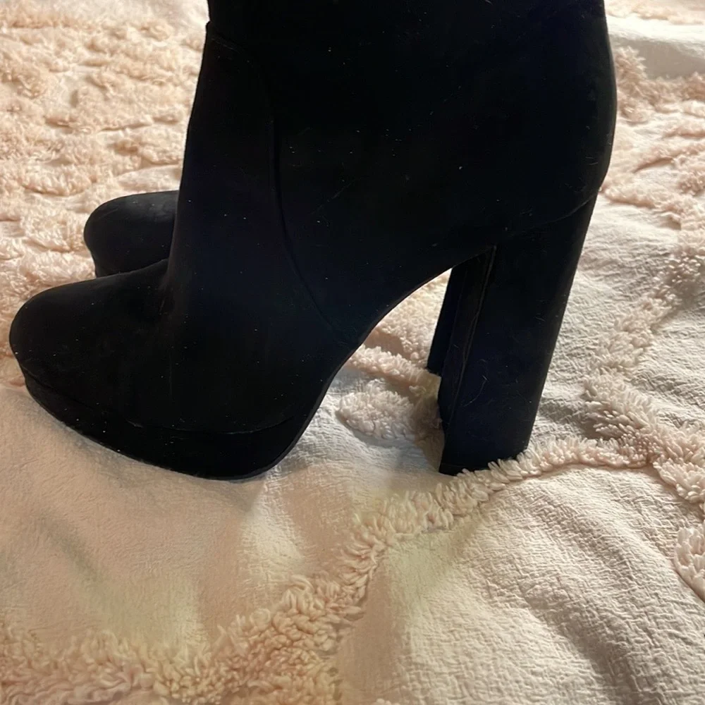 Thigh High Platform High Heel Laced Boots - Picture 4 of 15